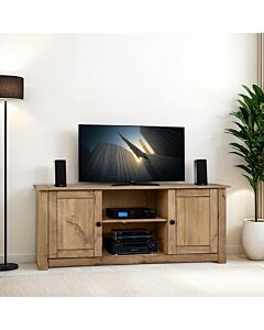 Panama Flat Screen TV Unit - Natural Wax
