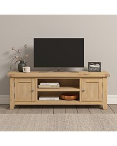 Windsor Straight TV Unit - Natural Oak