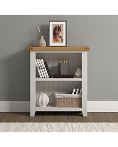 Windsor Low Bookcase - Ivory/Oak