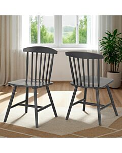 Emery Dining Chair (X2 Per Box) - Dark Grey