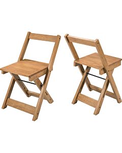 Santos Folding Chair (X2 Per Box) - Natural Wax