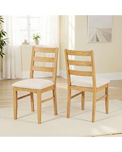 Cambridge Dining Chair (X2 Per Box) - Honey/Oat Fabric