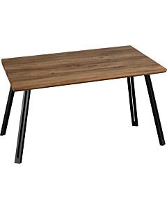 Quebec Straight Edge Dining Table - Medium Oak Effect