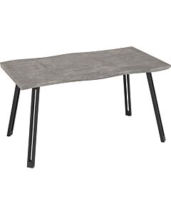 Quebec Wave Edge Dining Table - Concrete Effect