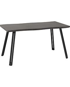 Quebec Wave Edge Dining Table - Black Wood Grain
