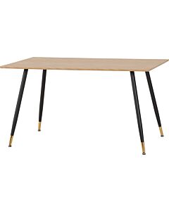Hamilton Medium Dining Table - Medium Oak Effect/Black