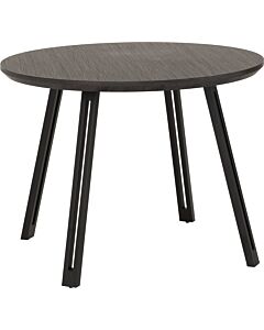 Quebec Round Dining Table - Black Wood Grain