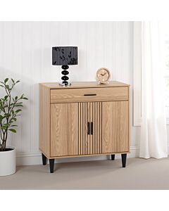 Tessa 2 Door 1 Drawer Sideboard - Natural Oak Effect