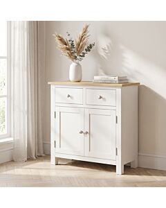 Cambridge 2 Door Sideboard - Linen/Oak