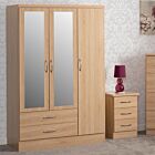 Nevada 3 Door 2 Drawer Wardrobe - Sonoma Oak Effect