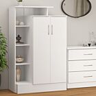 Nevada Petite Open Shelf Wardrobe - White Gloss