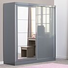 Nevada 2 Door Slider Wardrobe - Grey Gloss