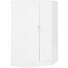 Nevada 2 Door Corner Wardrobe - White Gloss