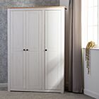 Panama 3 Door Wardrobe - White/Natural Wax