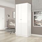 Denver 2 Door Wardrobe - White Gloss