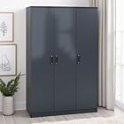 Dakota 3 Door Wardrobe - Dark Grey