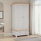 Windsor 2 Door 1 Drawer Wardrobe - Pebble Grey/Oak