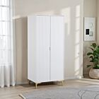 Miami 2 Door Wardrobe - White/Gold
