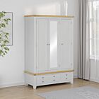 Windsor 3 Door 2 Drawer Wardrobe - Pebble Grey/Oak