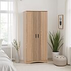 Tessa 2 Door Wardrobe - Natural Oak Effect
