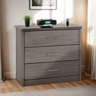 Lisbon 3 Drawer Chest - Black Wood Grain
