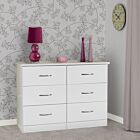 Nevada 6 Drawer Chest - White Gloss