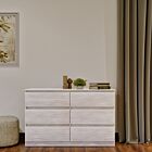 Malvern 6 Drawer Chest - Urban Snow