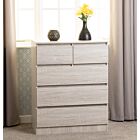Malvern 3+2 Drawer Chest - Urban Snow