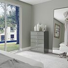 Denver 5 Drawer Chest - Grey Gloss