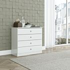 Denver 4 Drawer Chest - White Gloss