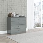 Denver 4 Drawer Chest - Grey Gloss