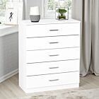 Dakota 5 Drawer Chest - White