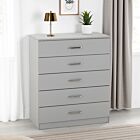 Dakota 5 Drawer Chest - Light Grey