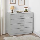 Dakota 4 Drawer Chest - Light Grey