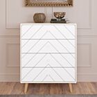Dixie 4 Drawer Chest - Dusty Grey/White