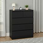 Malvern 3+2 Drawer Chest - Black
