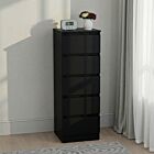 Malvern 5 Drawer Narrow Chest - Black
