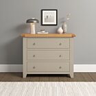 Windsor 3 Drawer Chest - Putty/Oak