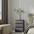 Malvern 3 Drawer Bedside - Grey