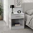 Dakota 1 Drawer Bedside - Light Grey