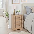 Tessa 3 Drawer Bedside - Natural Oak Effect