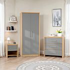 Seville Bedroom Set - Grey Gloss/Light Oak Effect Veneer