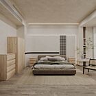 Malvern 3 Door Wardrobe Bedroom Set - Sonoma Oak Effect