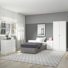 Denver 2 Door Wardrobe Bedroom Set - White Gloss