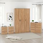 Dakota 3 Door Wardrobe Bedroom Set - Oak Effect