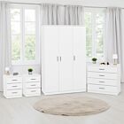 Dakota 3 Door Wardrobe Bedroom Set - White
