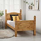 Corona 3' High End Bed - Distressed Waxed Pine