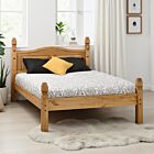 Corona 4'6" Low End Bed - Distressed Waxed Pine