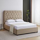 Madison 4'6" Bed - Fawn Velvet Fabric