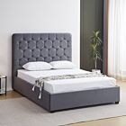 Madison 5' Bed - Grey Velvet Fabric